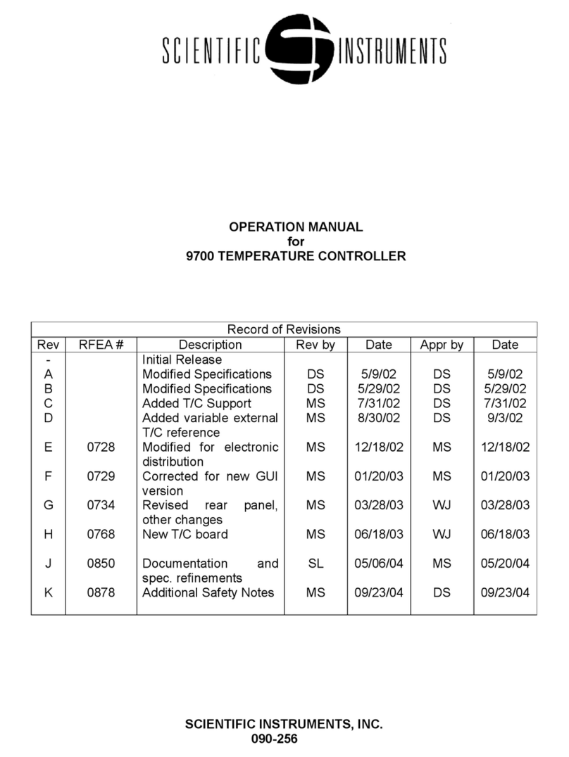 SCIENTIFIC INSTRUMENTS 9700 User manual