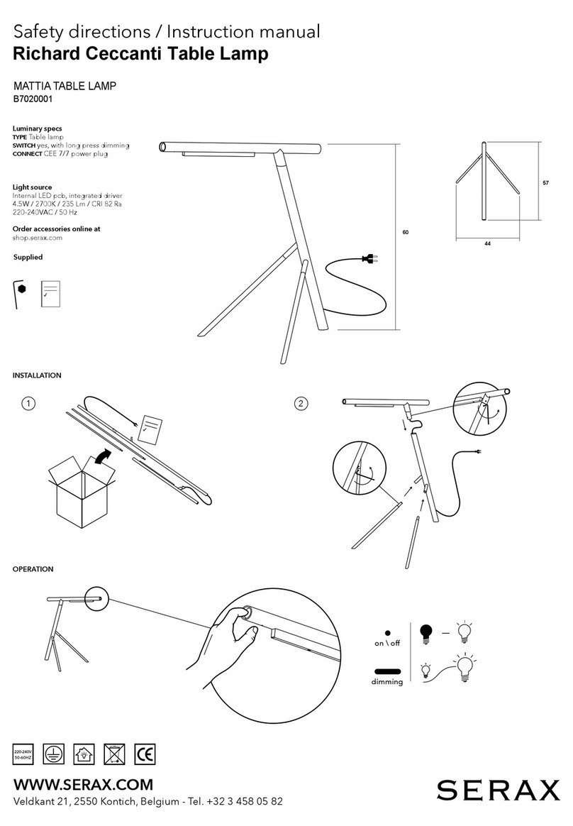 SERAX MATTIA B7020001 instruction manual