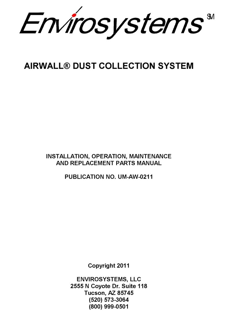 ENVIROSYSTEMS AIRWALL MD INSTALLATION, OPERATION, MAINTENANCE AND REPLACEMENT PARTS MANUAL