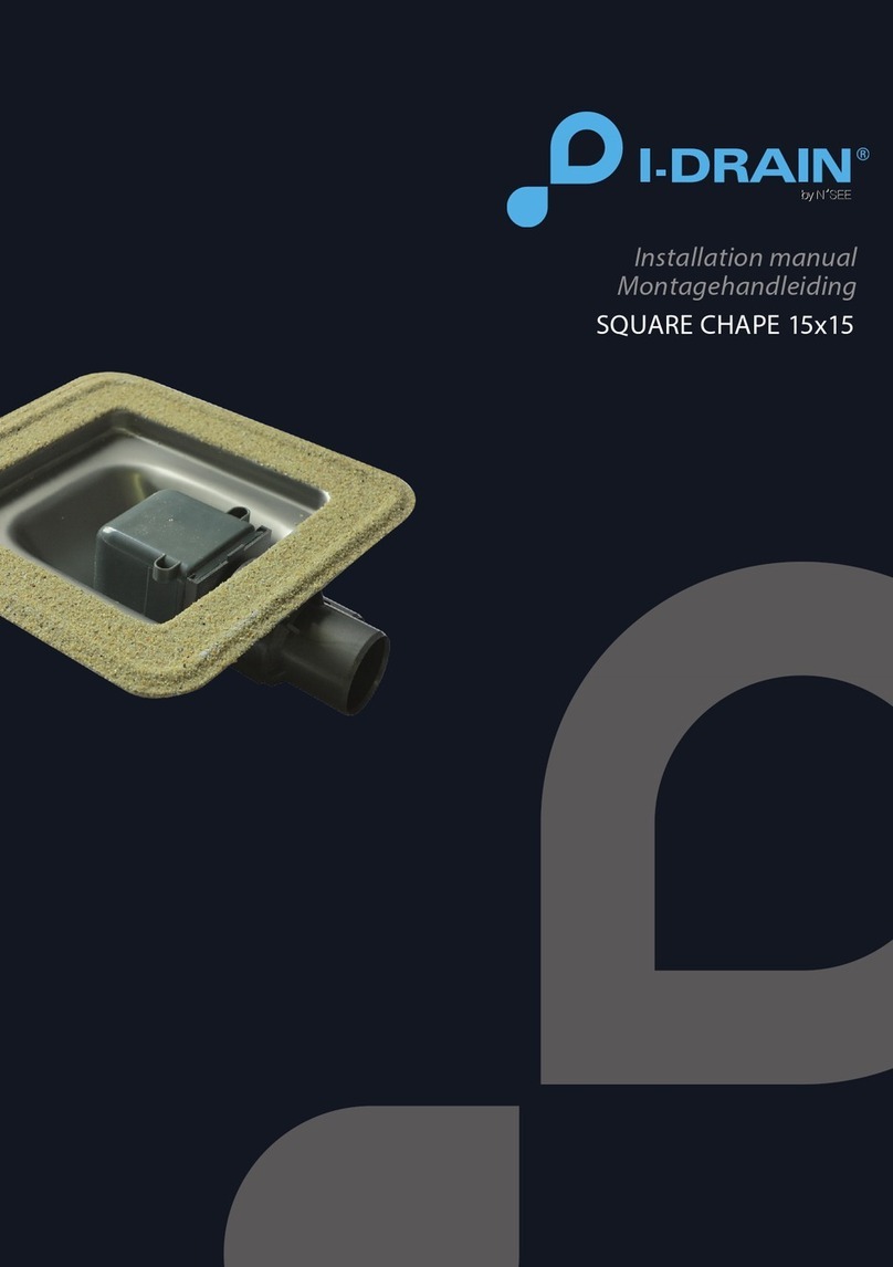 N'SEE I-DRAIN SQUARE CHAPE 15x15 installation manual N'SEE I-DRAIN SQUARE CHAPE 15x15 installation manual