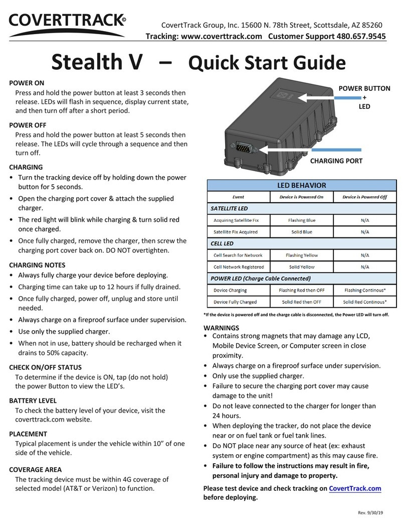 COVERTTRACK Stealth V quick start guide