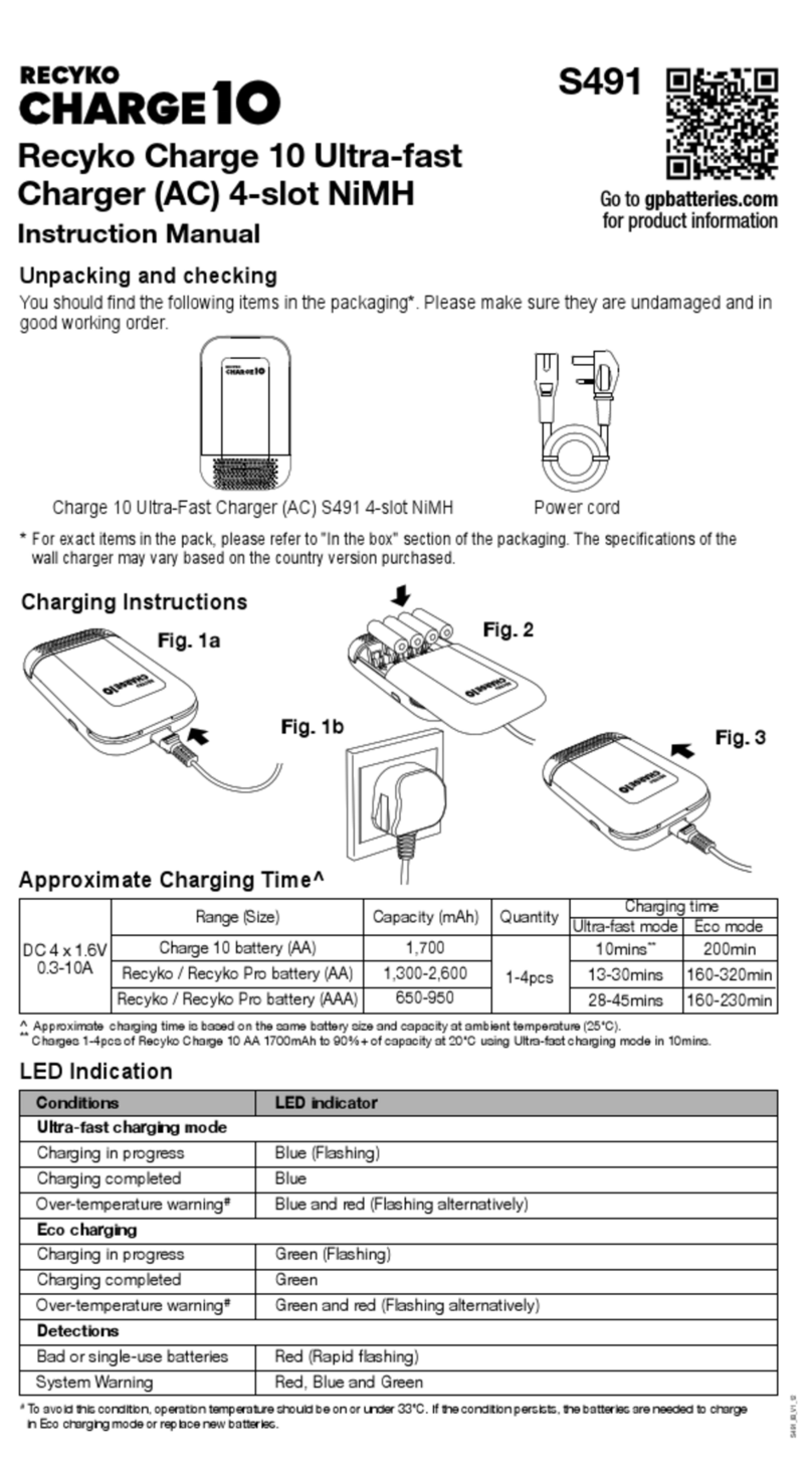 Recyko Charge 10 instruction manual Recyko Charge 10 instruction manual