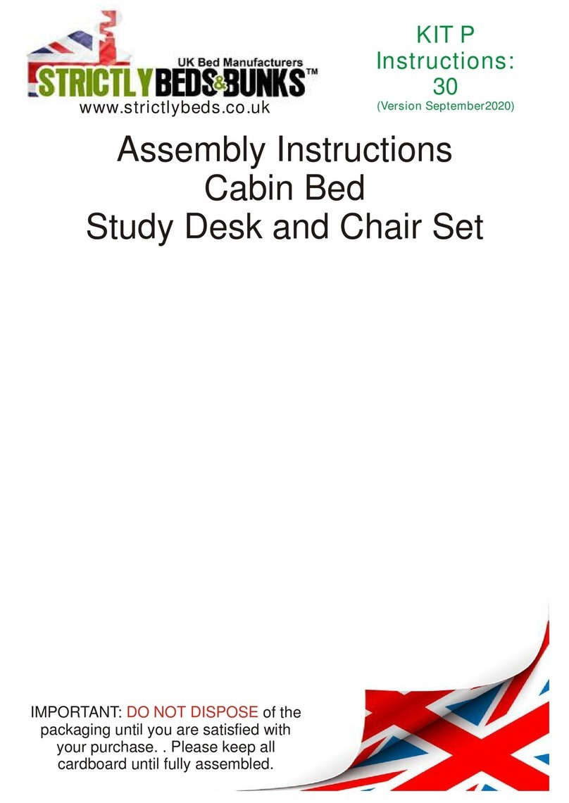 Strictly Beds & Bunks Cabin Bed User manual Strictly Beds & Bunks Cabin Bed User manual