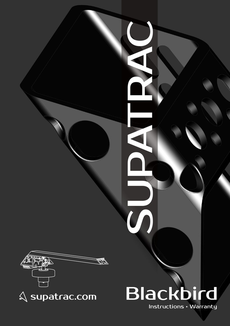 SUPATRAC Blackbird Instructions & warranty