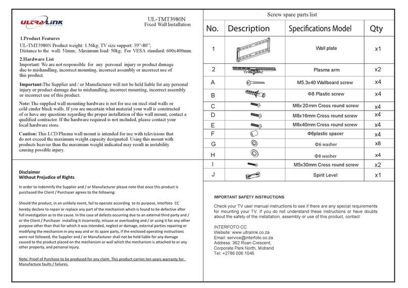 ULTRA-LINK UL-TMT3980N manual