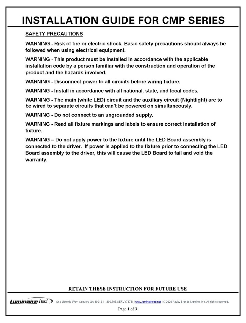 Luminaire led CMP Series User manual