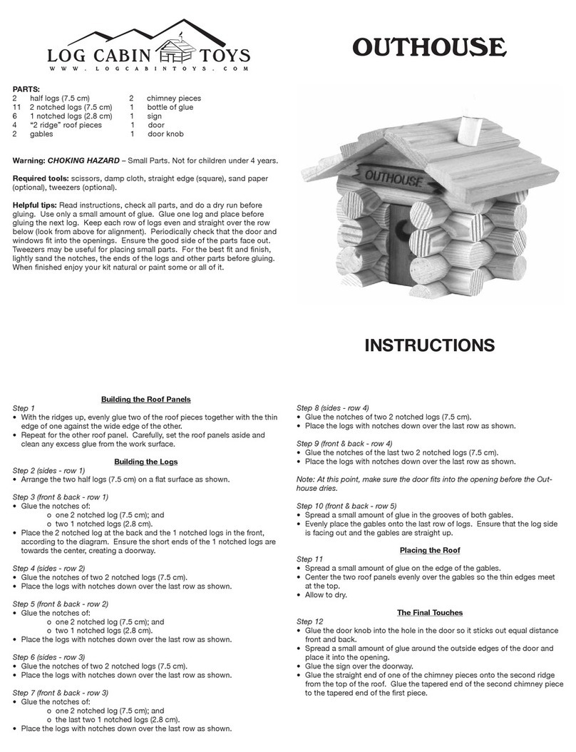 LOG CABIN TOYS OUTHOUSE instructions