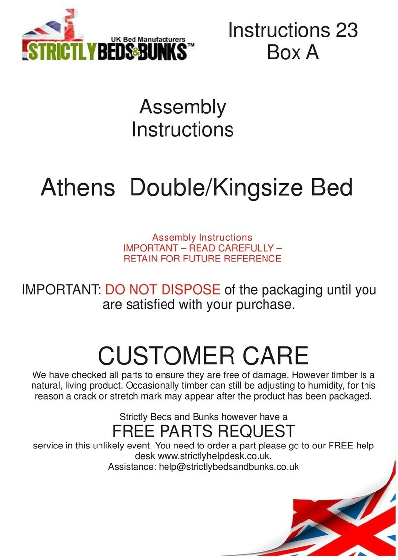 Strictly Beds & Bunks Athens Double/Kingsize Bed Assembly instructions Strictly Beds & Bunks Athens Double/Kingsize Bed Assembly instructions