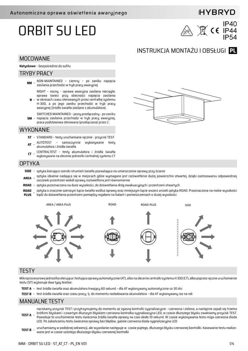 HYBRYD ORBIT SU LED Installation and maintenance manual