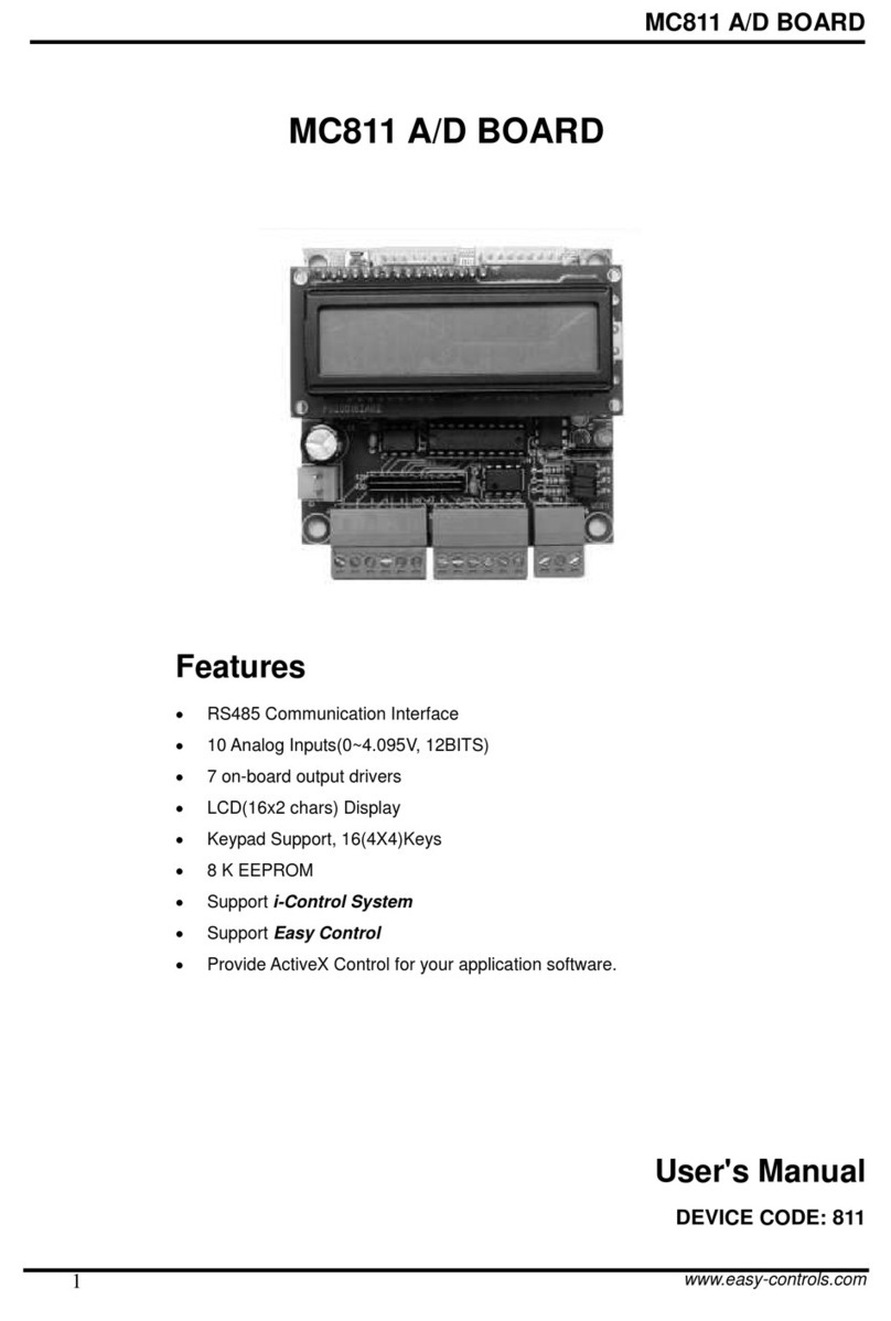 Easy Controls MC811 user manual