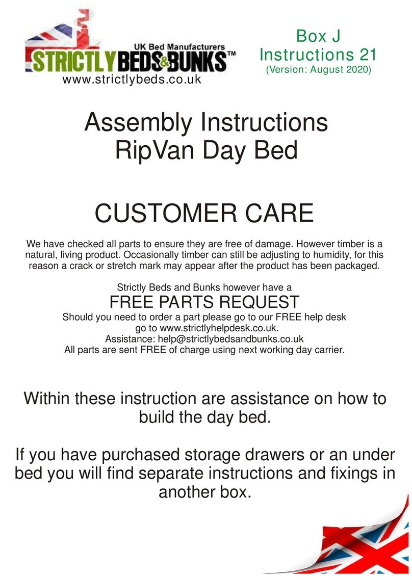 Strictly Beds & Bunks RipVan Day Bed Box J User manual Strictly Beds & Bunks RipVan Day Bed Box J User manual