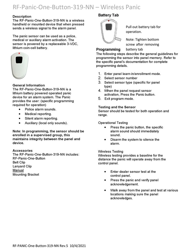 Maxouttech RF-Panic-One-Button-319-NN manual