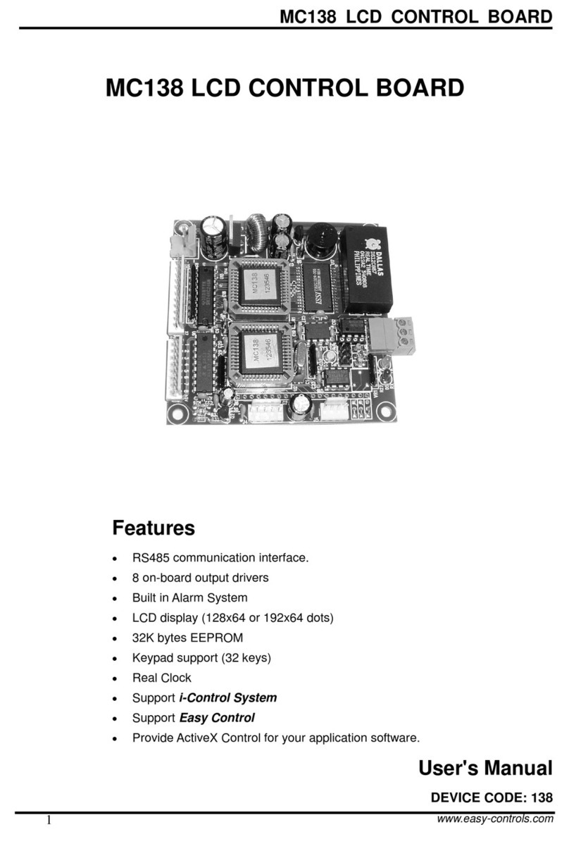 Easy Controls MC138 User manual