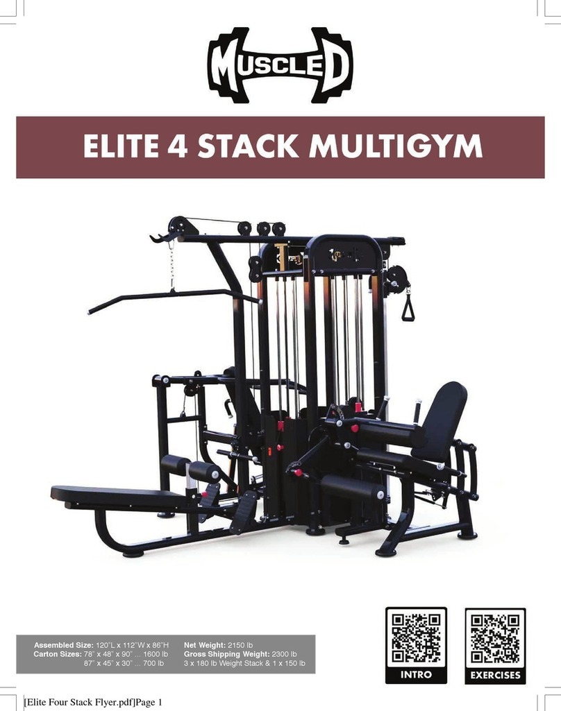 MUSCLE D Elite 4 Stack Multigym Exercise guide