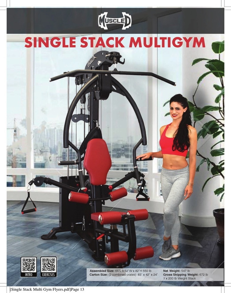 MUSCLE D Single Stack Multi Gym User manual