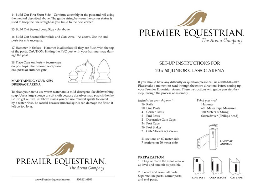 Arena Company PREMIER EQUESTRIAN Setup instructions Arena Company PREMIER EQUESTRIAN Setup instructions