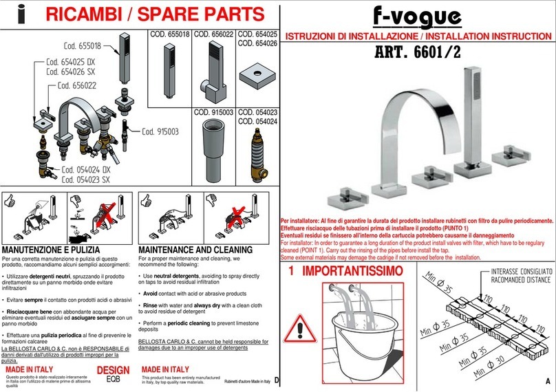 BELLOSTA f-vogue 6601/2 installation instructions