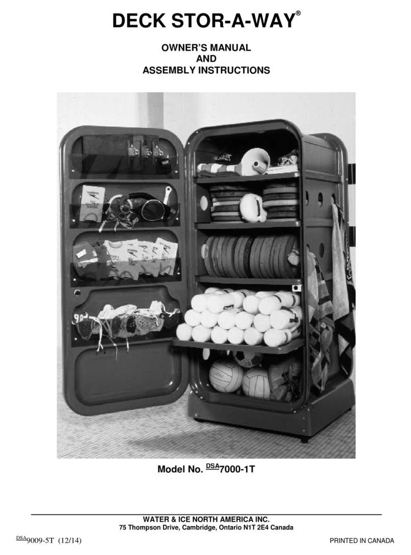 Water & Ice North America DECK STOR-A-WAY DSA7000-1T Owner's manual and assembly instructions Water & Ice North America DECK STOR-A-WAY DSA7000-1T Owner's manual and assembly instructions