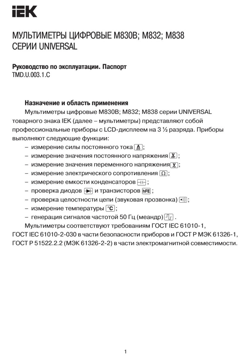 IEK UNIVERSAL Series operating manual