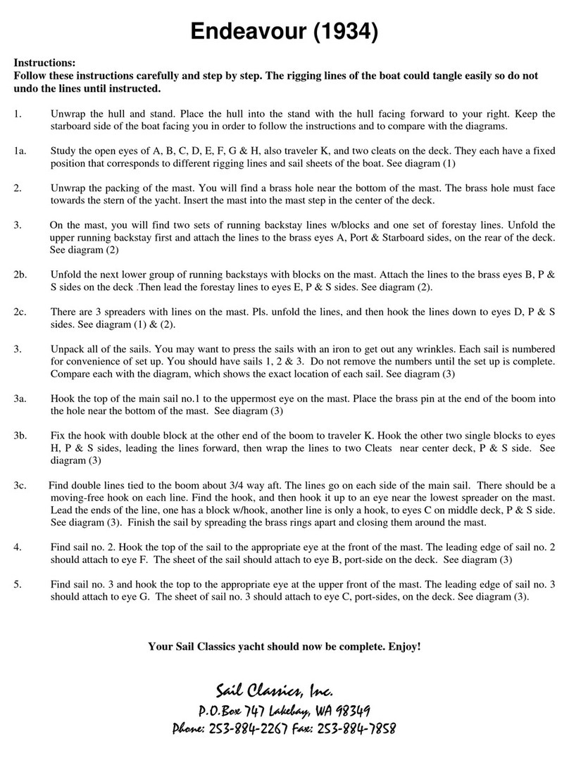 Sail Classics Endeavour 1934 instructions Sail Classics Endeavour 1934 instructions