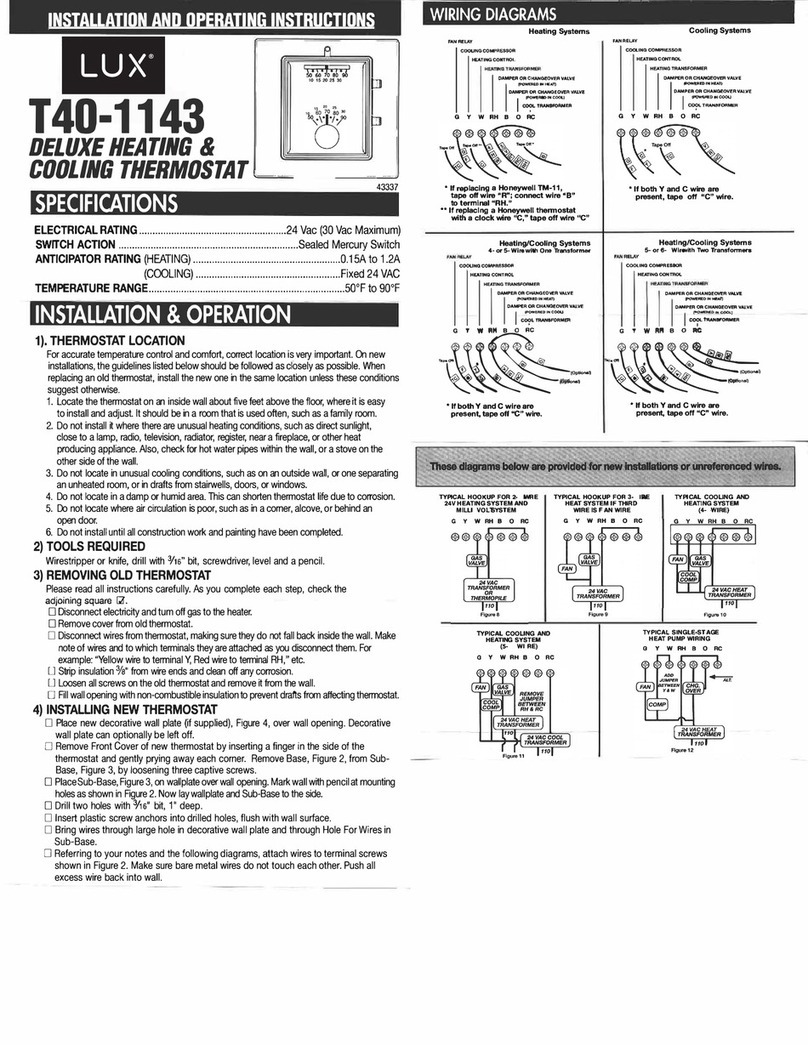 LUX T40-1143 Installation and operating instructions