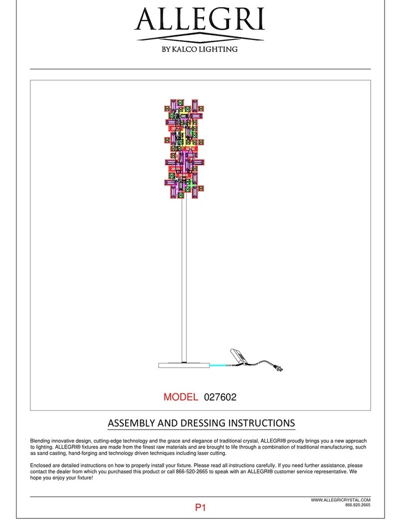 Kalco Lighting ALLEGRI 027602 Assembly And Instructions