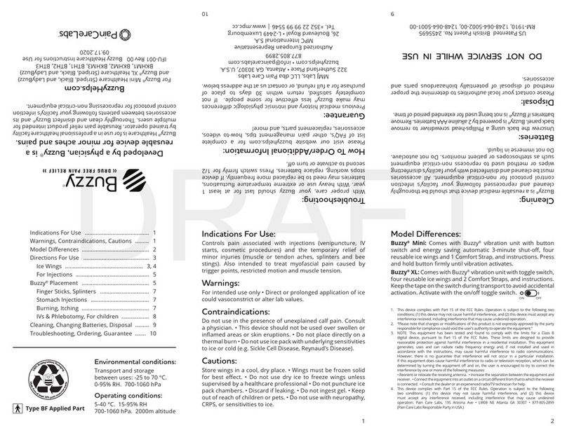 Pain Care Labs Buzzy Mini quick start guide