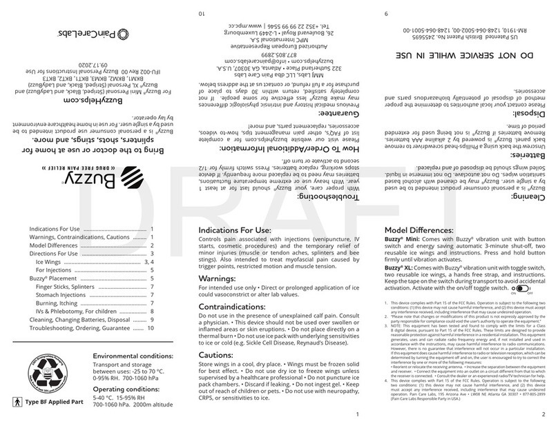 Pain Care Labs Buzzy Mini quick start guide