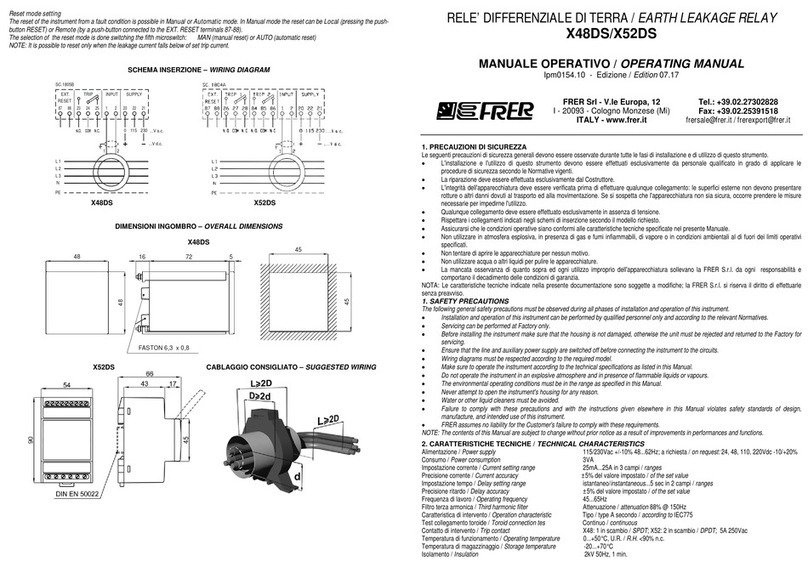 FRER X48DS User manual