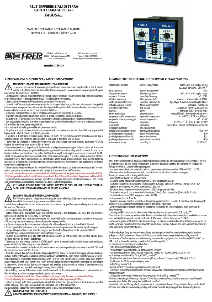 FRER X48DSA Series User manual