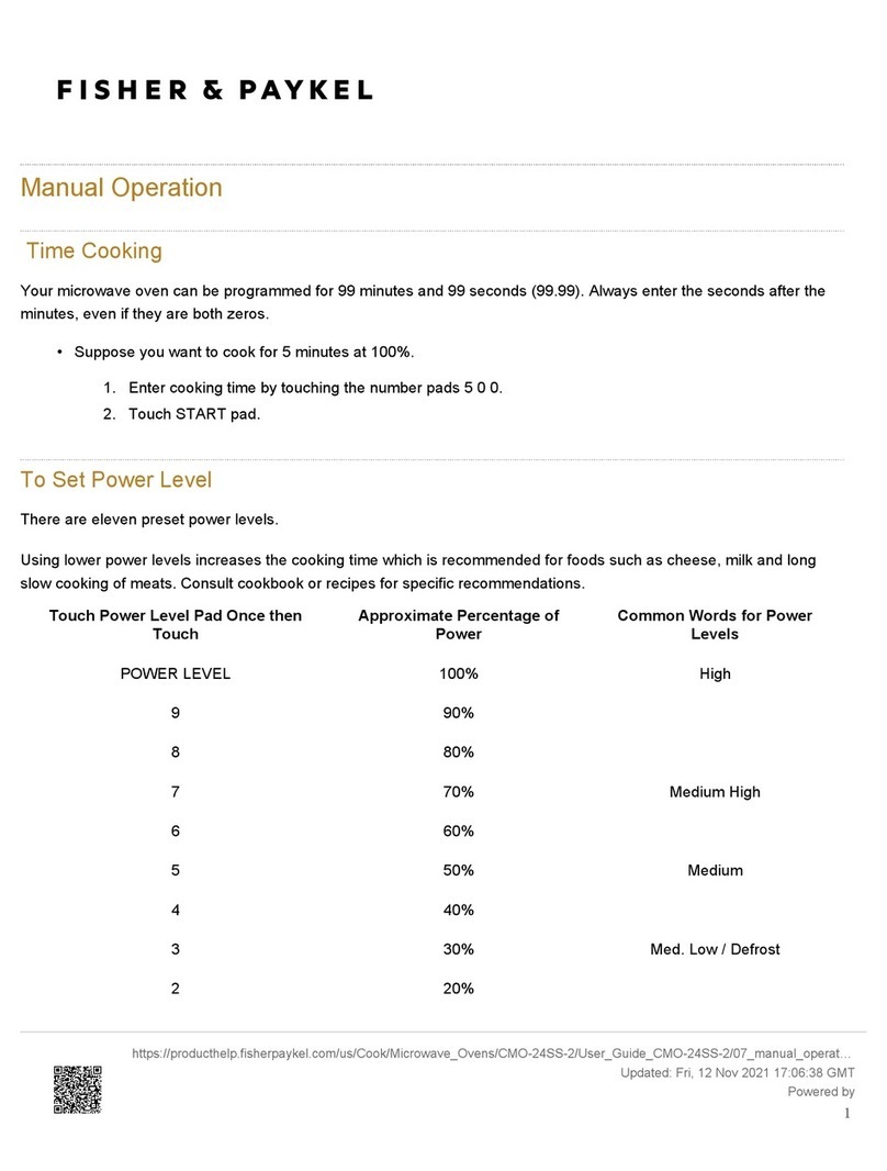 Fisher & Paykel CMO-24SS-2 Instruction Manual