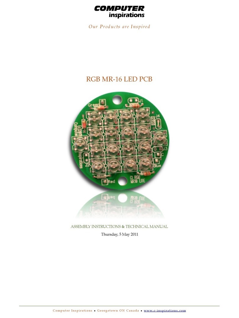 COMPUTER inspirations RGB MR-16 LED PCB ASSEMBLY INSTRUCTIONS & TECHNICAL MANUAL COMPUTER inspirations RGB MR-16 LED PCB ASSEMBLY INSTRUCTIONS & TECHNICAL MANUAL