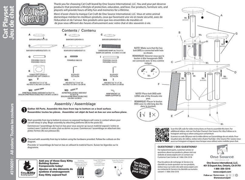 One Source Cat Craft Easy Kitty 3100201 User manual