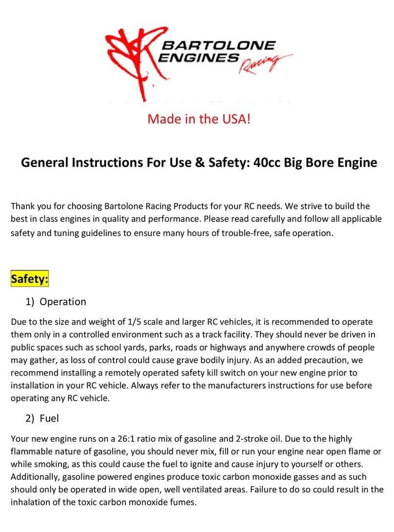 BARTOLONE ENGINES bb942 General Instructions For Use & Safety