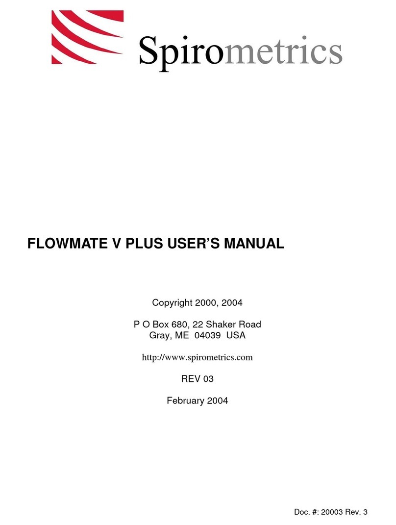 Spirometrics FLOWMATE V PLUS user manual