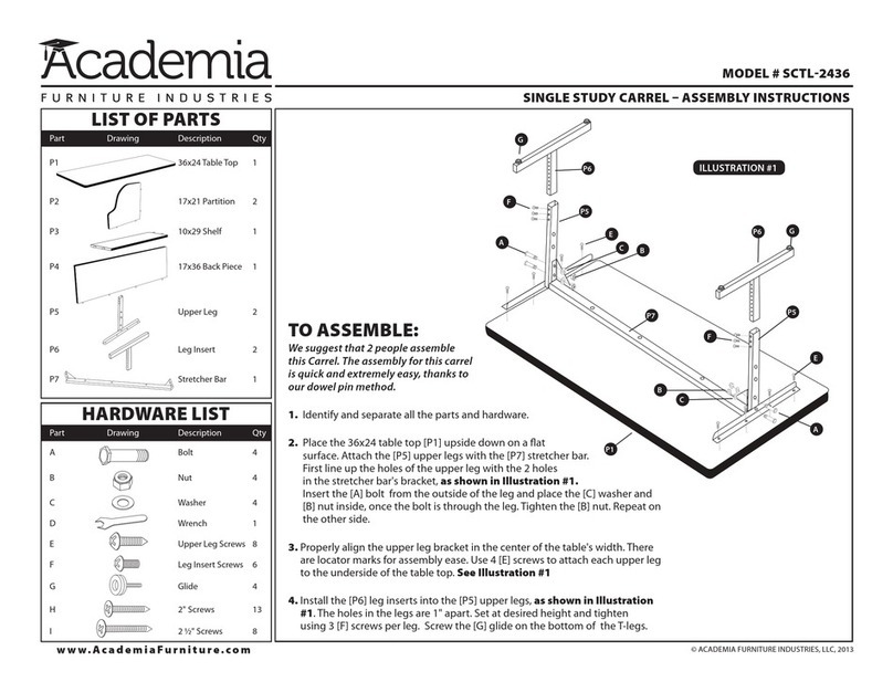 Academia Furniture SCTL-2436 Assembly instructions