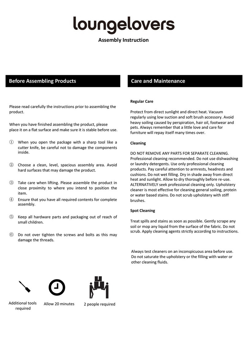 LOUNGELOVERS POPPY 2S Assembly instruction