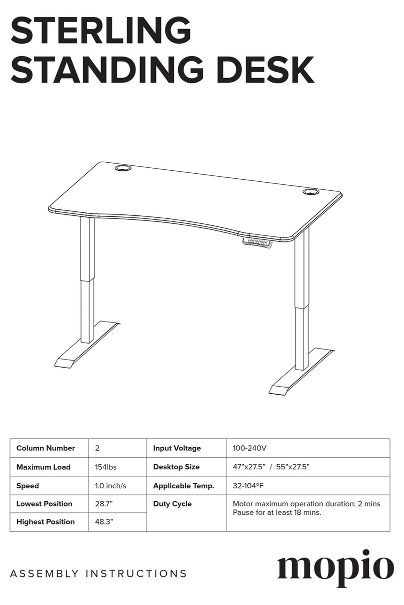 mopio Sterling Standing Desk Assembly instructions