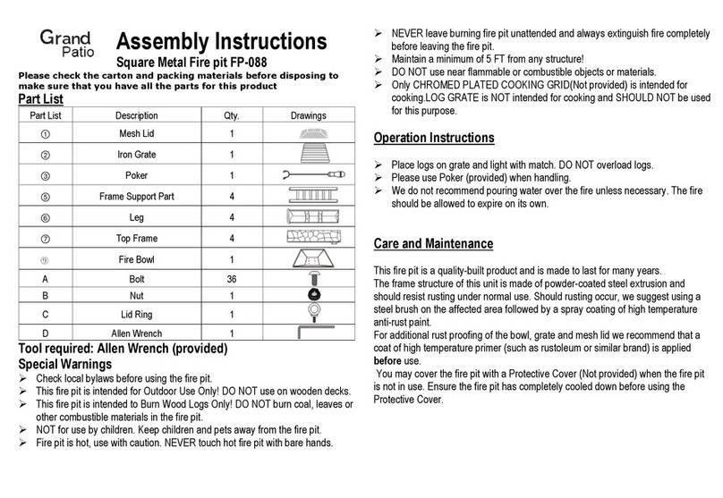 Grand PATIO FP-088 Assembly instructions