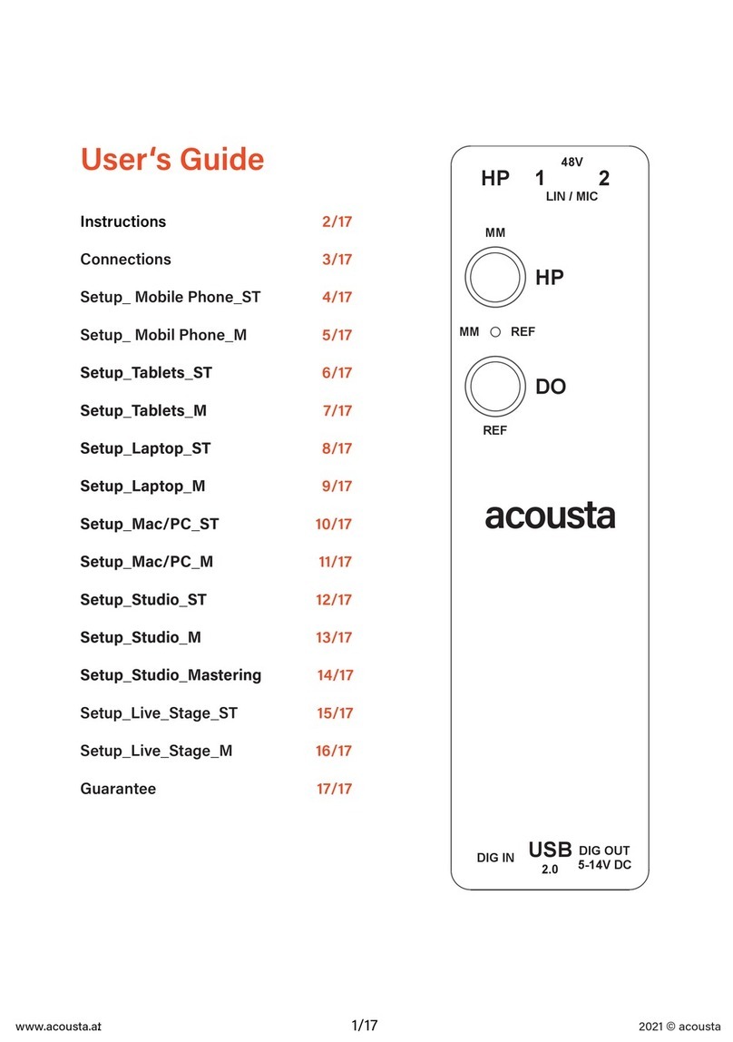 acousta LE 03 user guide