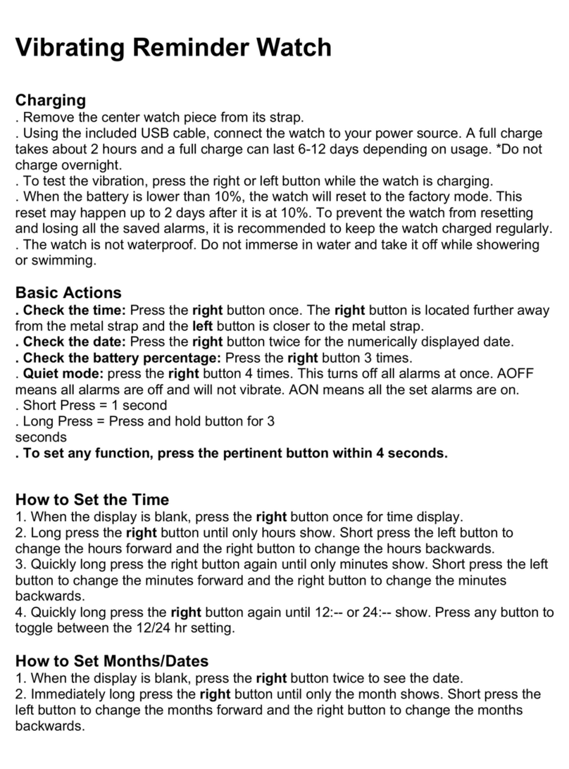 Bedwetting Store J-VBWATCH-BL quick start guide