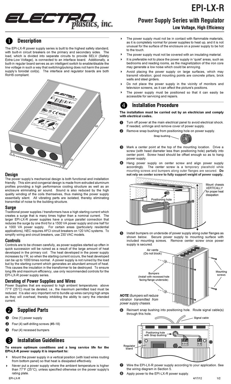 Electro Plastics EPI-LX-R Series quick start guide