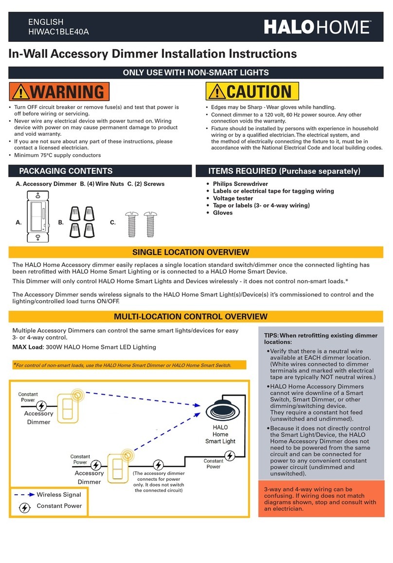 Halo home HIWAC1BLE40A installation instructions