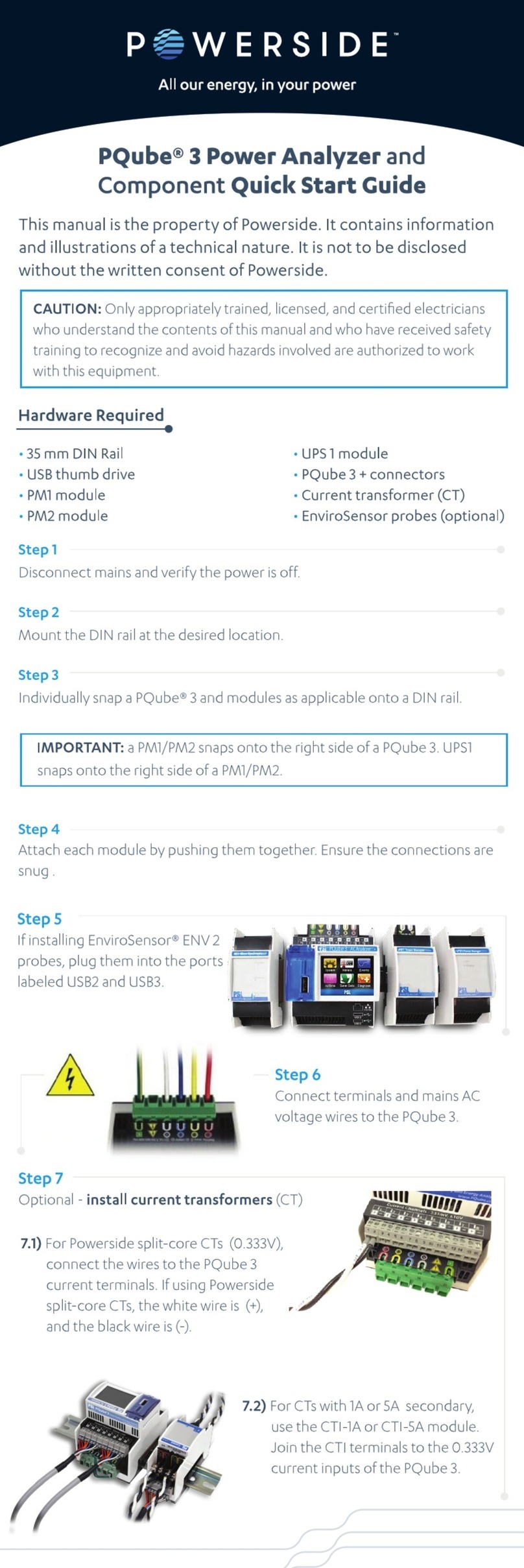 POWERSIDE PQube 3 quick start guide
