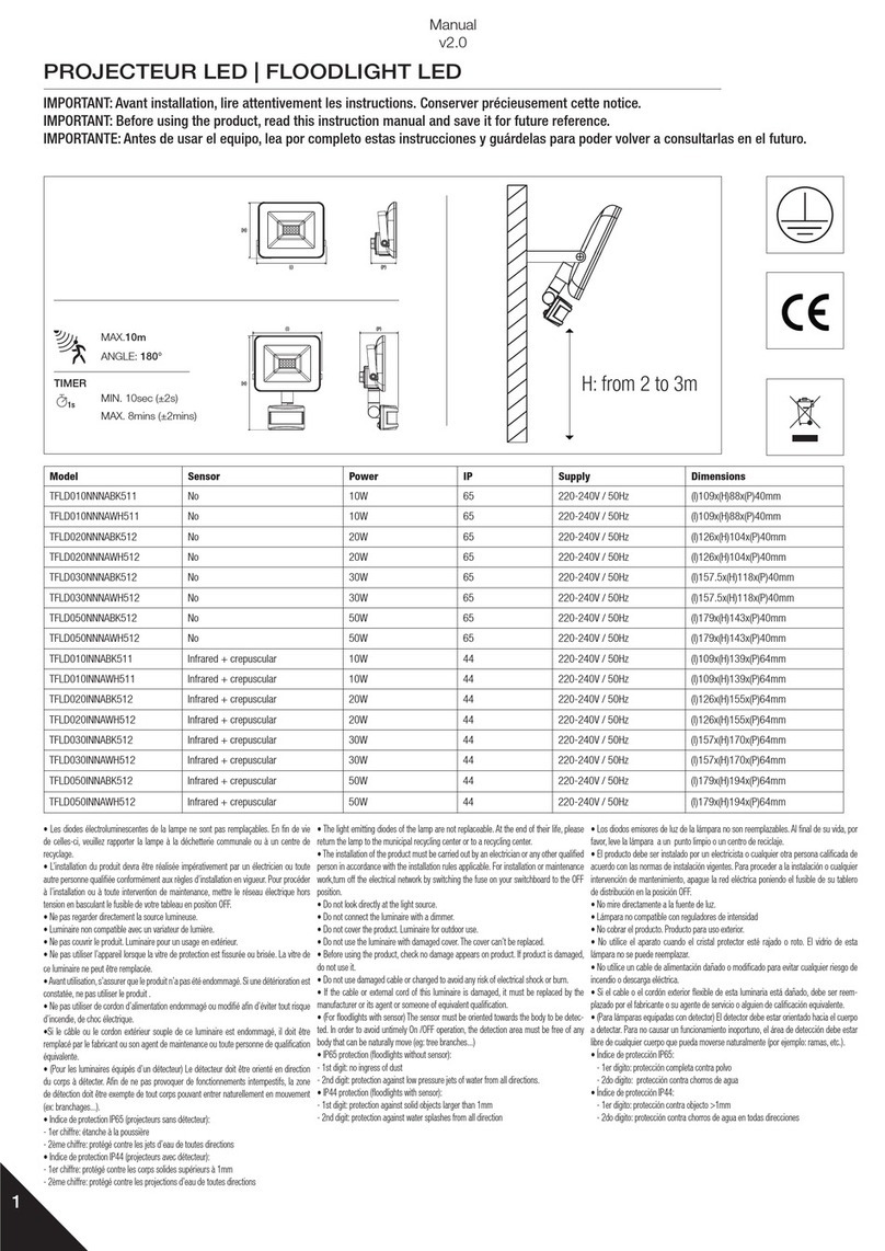 Arlux lighting TFLD010NNNABK511 manual