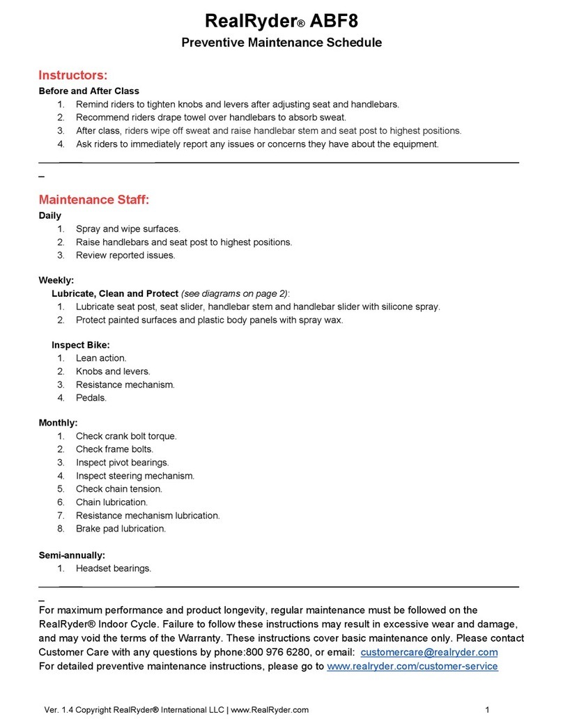 RealRyder ABF8 Preventive Maintenance Schedule