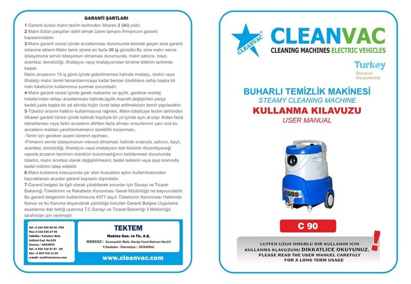 CLEANVAC C 90 user manual