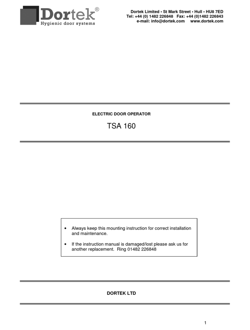 DORTEK TSA 160 manual