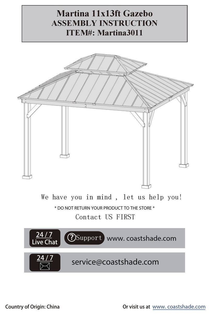 coastshade Martina3011 Assembly instruction