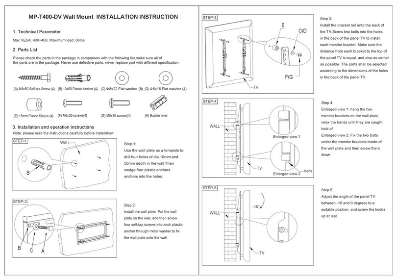 Mount Plus MP-T400-DV Installation instruction